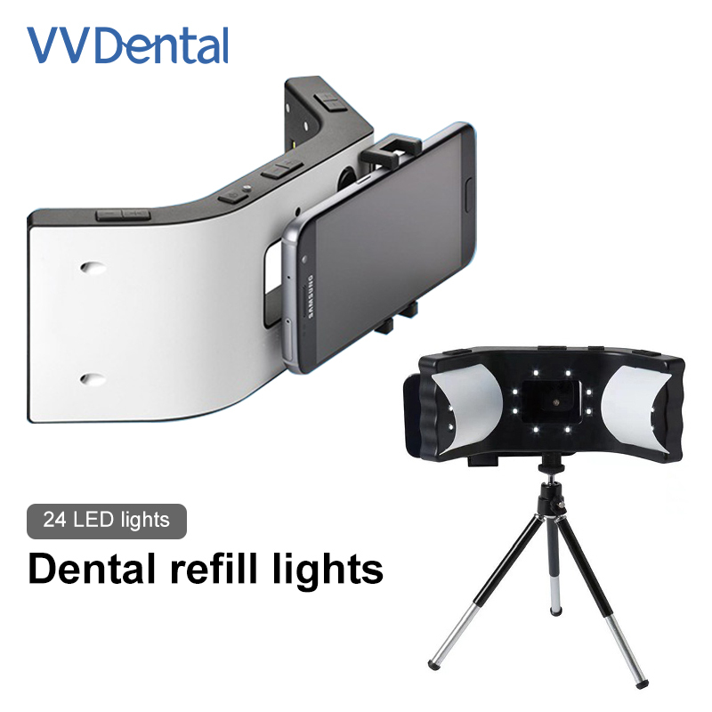 VV Dental Photo Light,with Stand Oral Observation Instrume, 20 LED Lamp Heads, Dental Health Observation Auxiliary Photo Equipment
