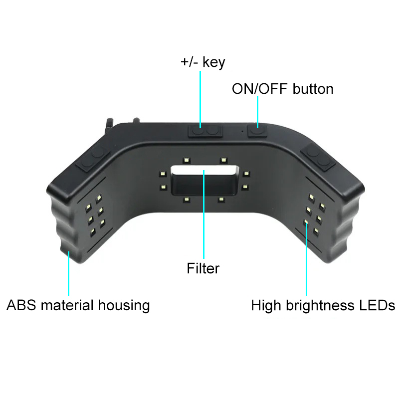 VV Dental Photo Light,with Stand Oral Observation Instrume, 20 LED Lamp Heads, Dental Health Observation Auxiliary Photo Equipment