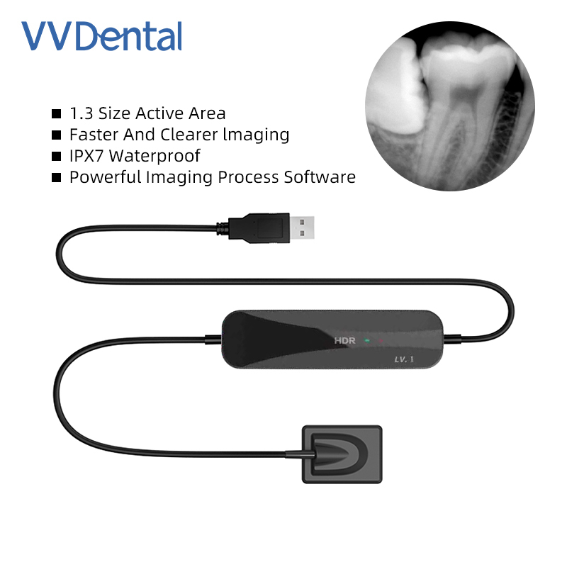 VVDental Handy Brand X-ray Sensor USB Connection Computer Imaging System Large HDR-500C/600C Dental Sensors Health Monitoring