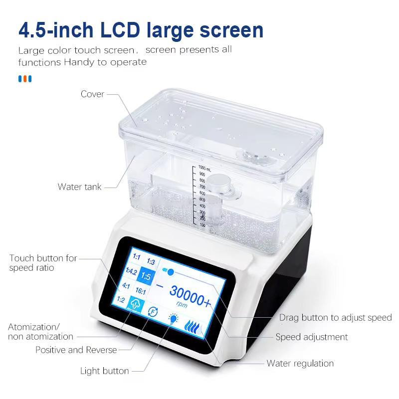 Dental micro-power system with screen