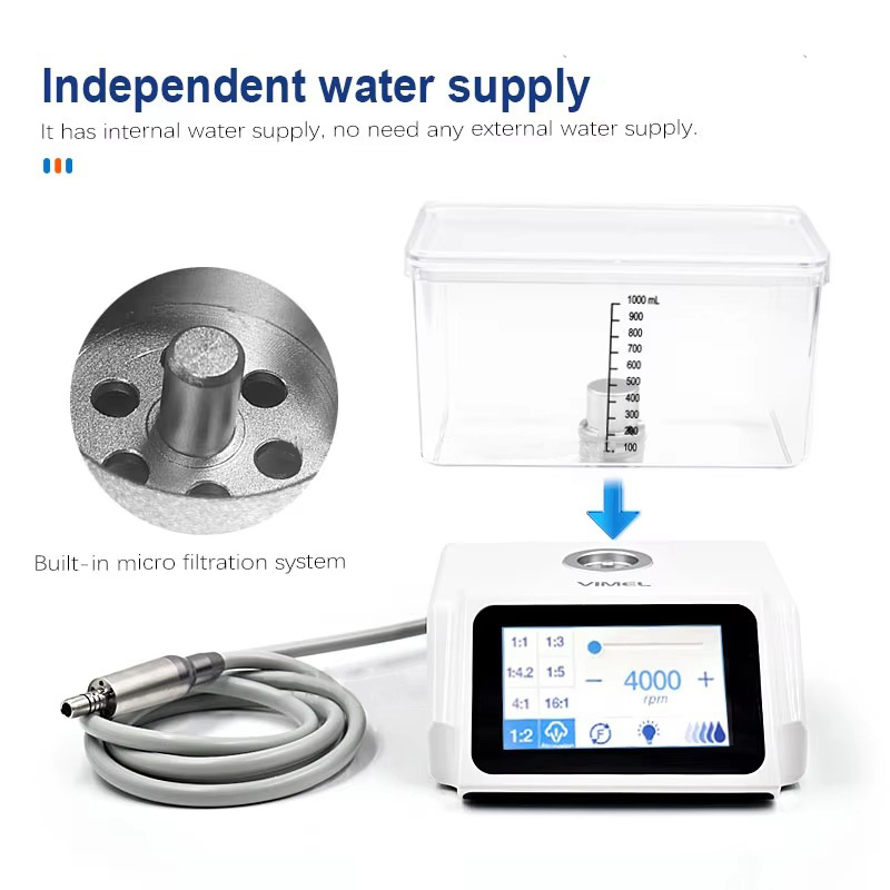 Dental micro-power system with screen