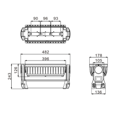 Line M715 INIFITE PAN/TILT ROTATION LED 7X15W RGBW LIGHT