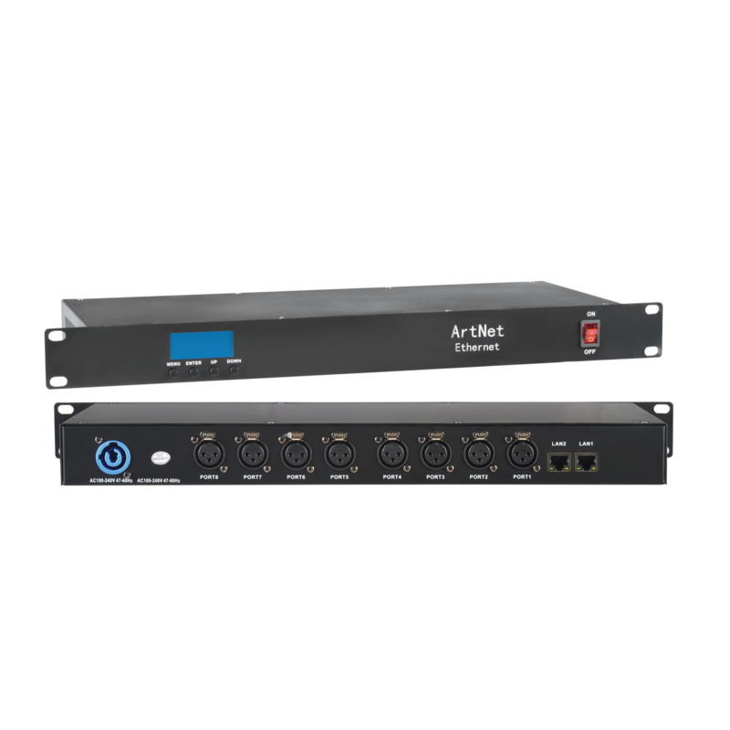 ArtNet-8 8 ways DMX & 2 ways ArtNet splitter signal splitter