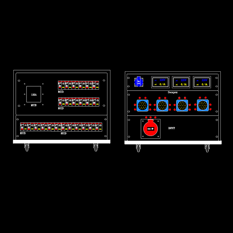 4U 6U DB, power box for stage lighting
