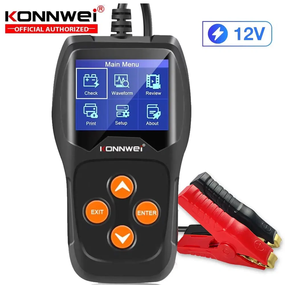 2025 KONNWEI KW600 Car Battery Tester 12V Professional 100-2000 CCA Automotive Battery Load Analyzer for Car/Boat/Motorcycle…