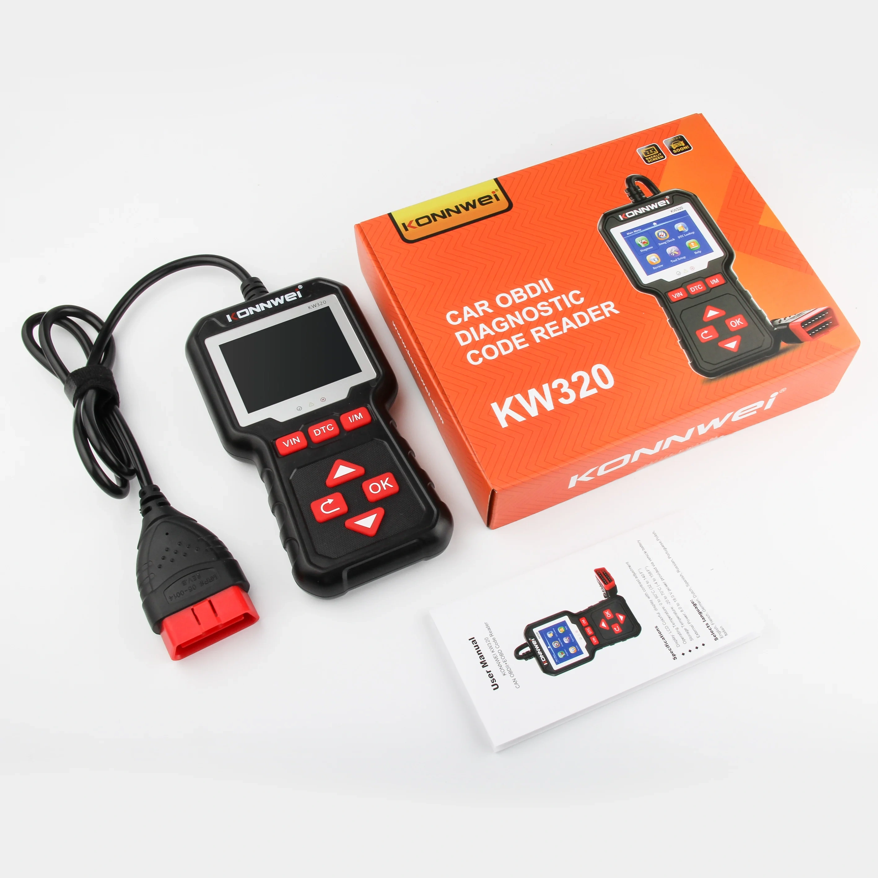 KONNWEI KW320 Obd2 Car Scanner Auto Tools Obd 2 Diagnostic Tool 2024 Professional Automotive Scanner Car Code Reader for Auto