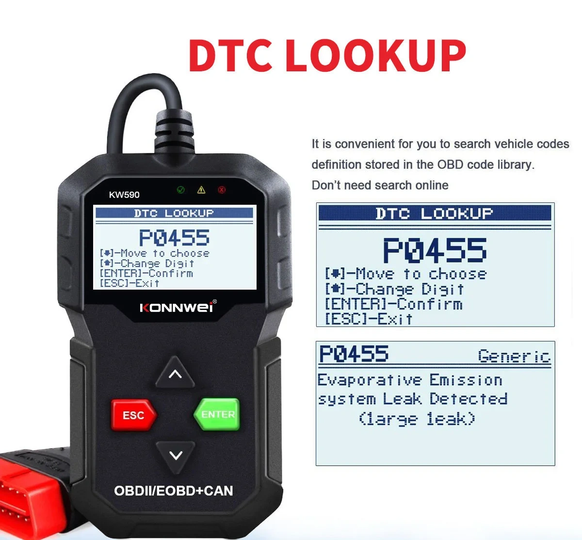 KONNWEI KW590 OBD Diagnostic Tool Car Code Reader automotive OBD2 Scanner Support Multi-Brands Cars&languages Free Update