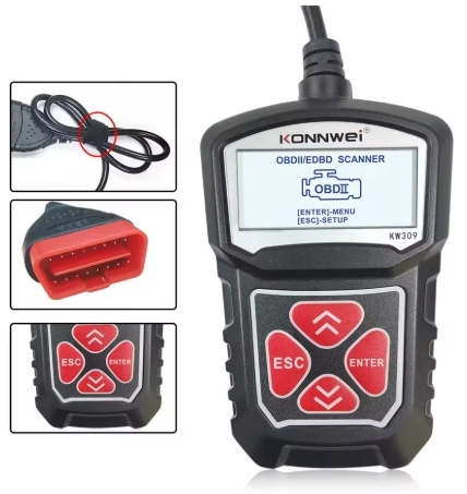 OBD Automotive Scanner For KONNWEI KW309 V309 V310 Live Data Erase Code Reader Auto Repair Diagnostics Tool PK ELM327 Multi-language 12V