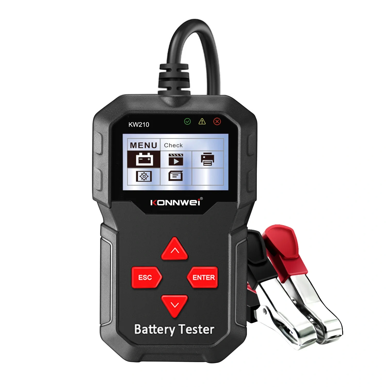 KONNWEI KW210 Automatic Smart 12V Car Battery Tester Auto Battery Analyzer 100 to 2000CCA Cranking Car Battery Tester