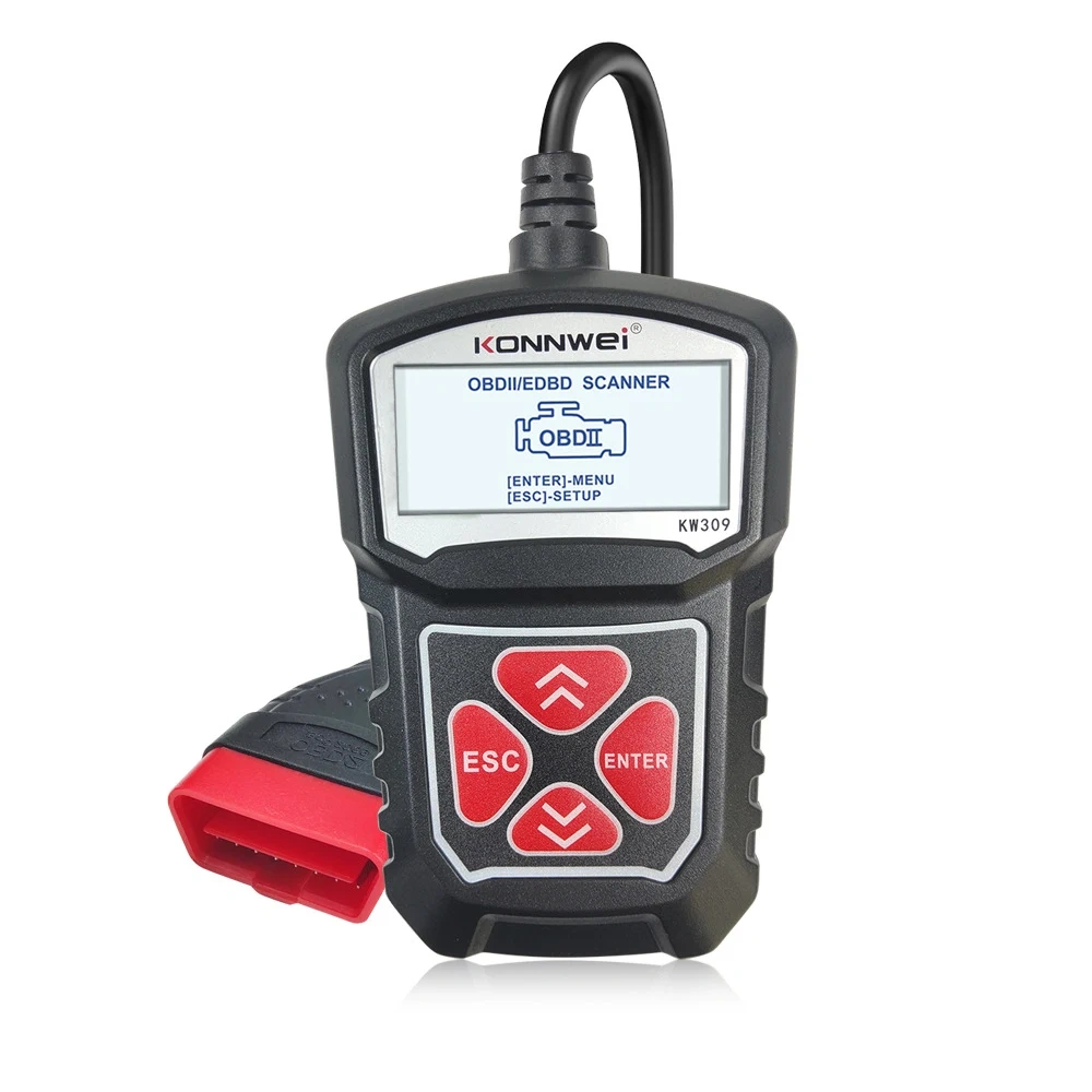OBD Automotive Scanner For KONNWEI KW309 Live Data Erase Code Reader Auto Repair Diagnostics Tool PK ELM327 Multi-language 12V