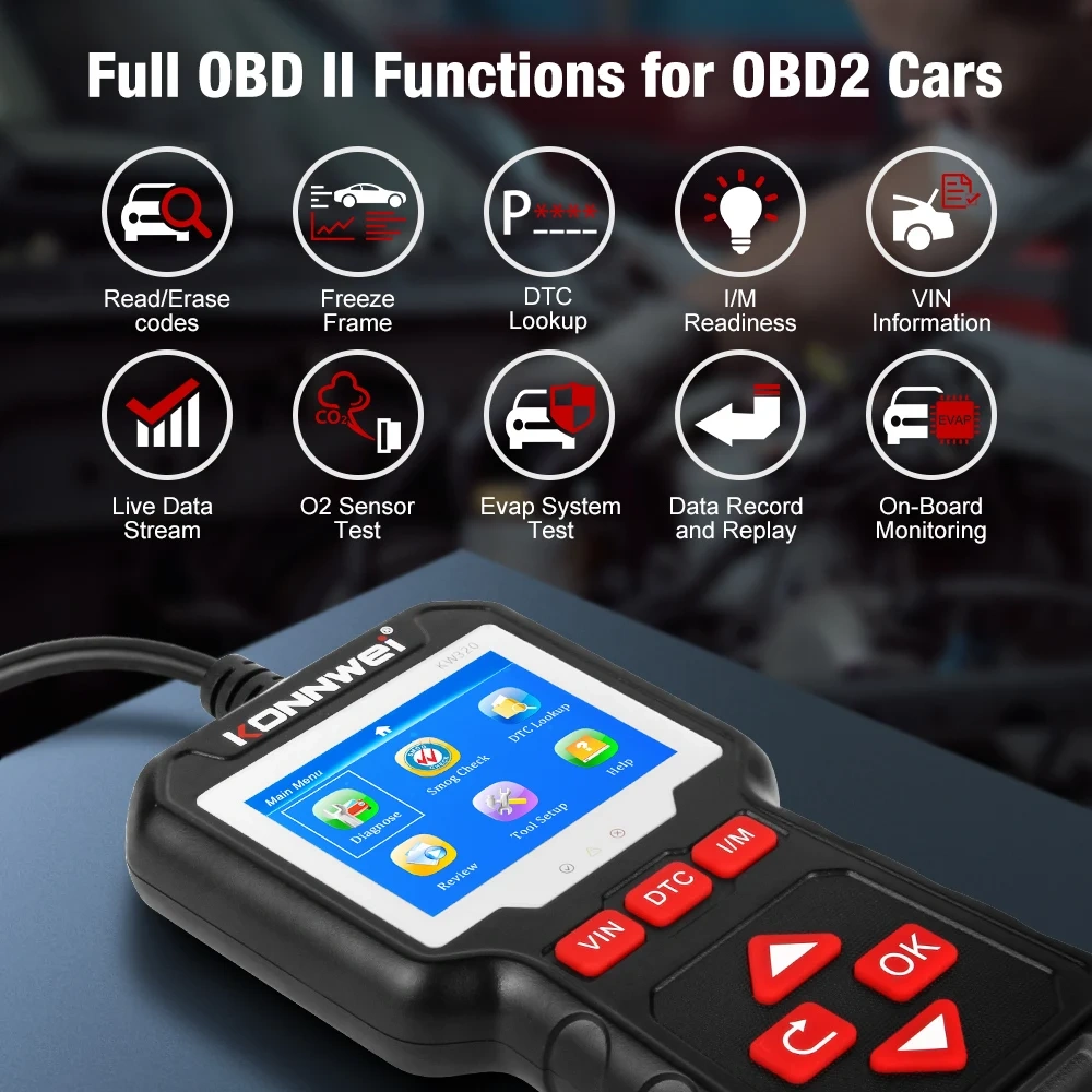 KONNWEI KW320 Obd2 Car Scanner Auto Tools Obd 2 Diagnostic Tool 2024 Professional Automotive Scanner Car Code Reader for Auto