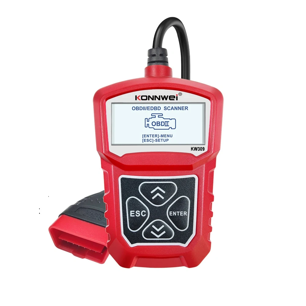 OBD Automotive Scanner For KONNWEI KW309 Live Data Erase Code Reader Auto Repair Diagnostics Tool PK ELM327 Multi-language 12V