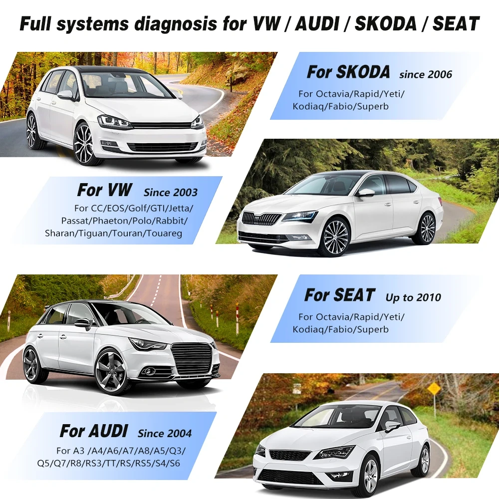 2025 KONNWEI KW450 Professional Car OBD2 Diagnostic scanner for VW for AUDI for SEAT for SKODA,with 9 Special Function