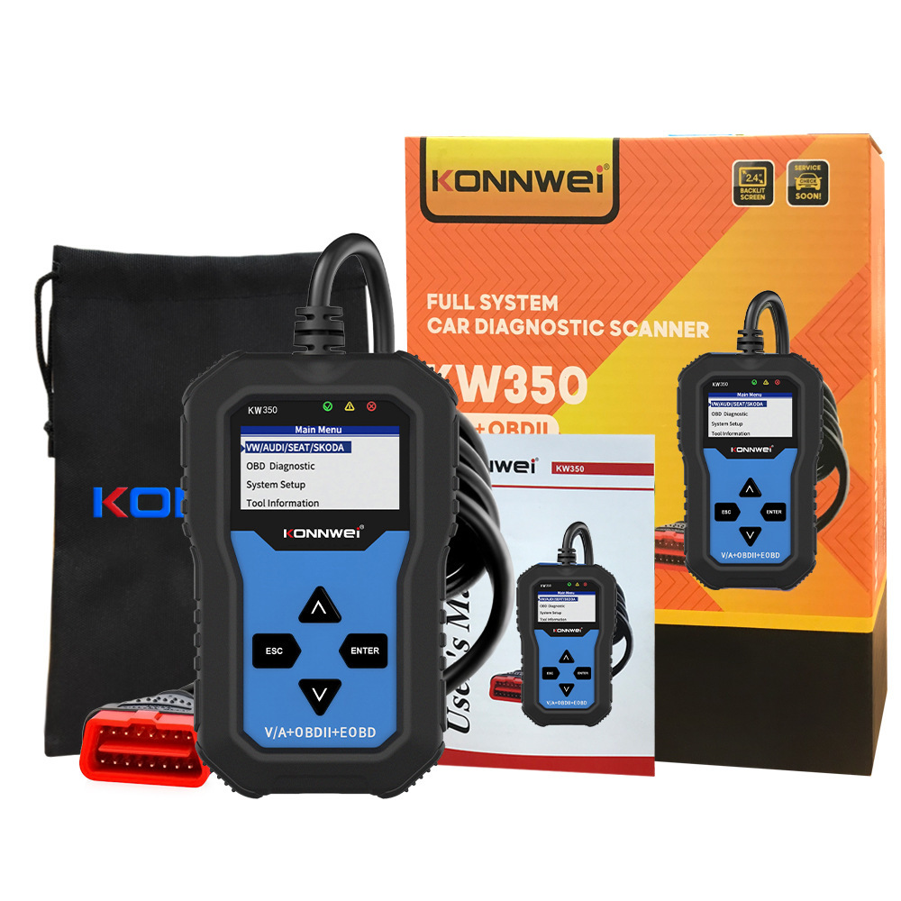 KW350大众奥迪专用OBD2汽车故障检测仪行车电脑汽车诊断仪ELM327