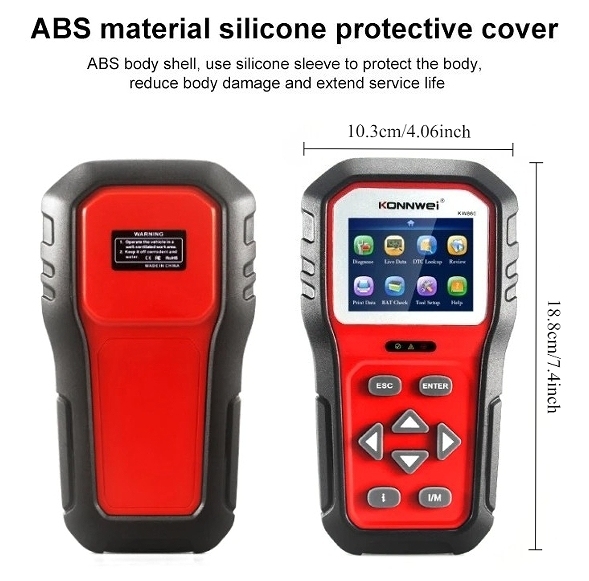 New product of KONNWEI - KW860 obd2 Diagnostic Tool Professional and Battery Tester For Cars, featuring an I button indication function and a 2.8-inch color screen.