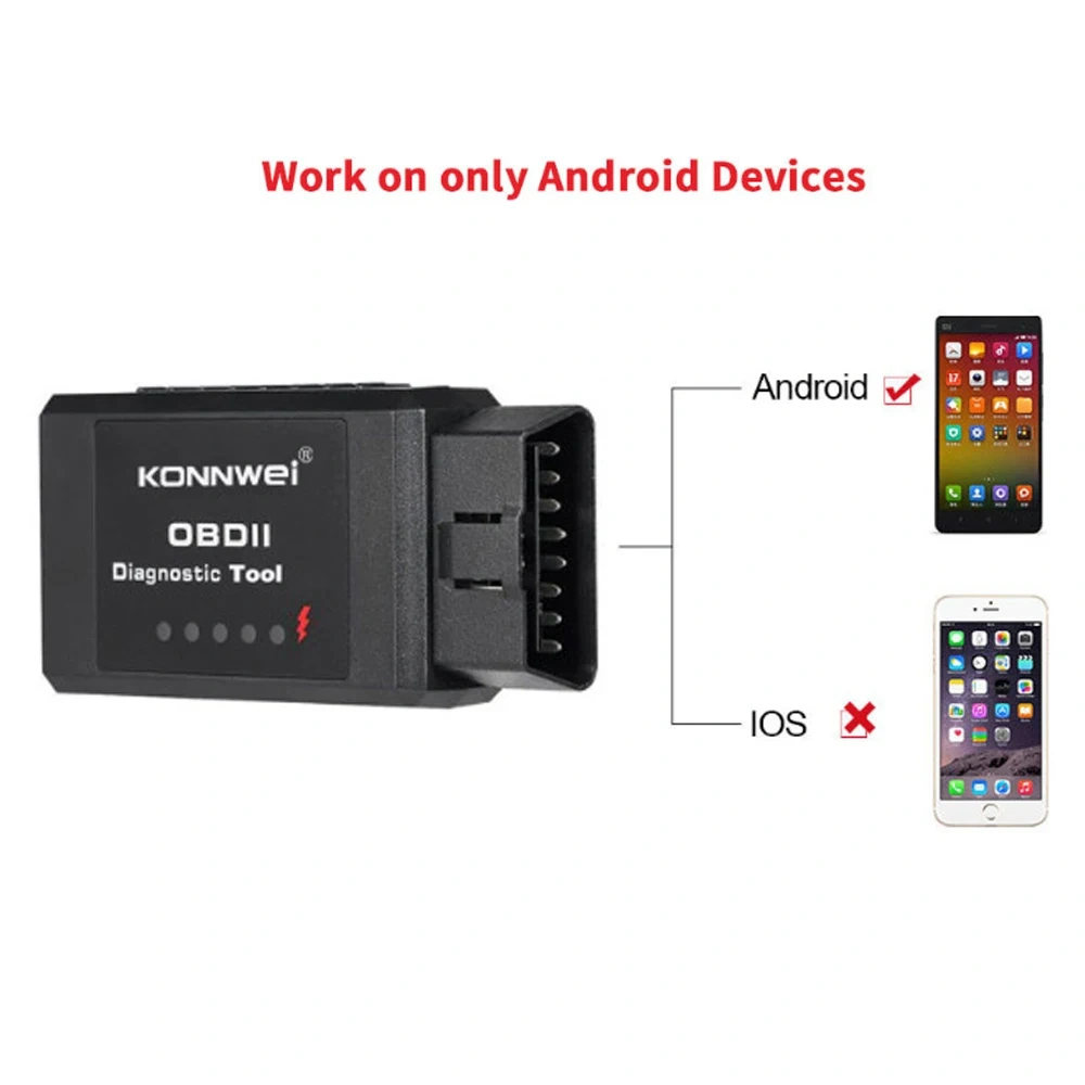 Auto Diagnostic Tool For KONNWE ELM327 BT Wireless Bluetooth KW910 OBD2 V1.5 Android Car Scanner Automotive OBDII Scaner ELM 327