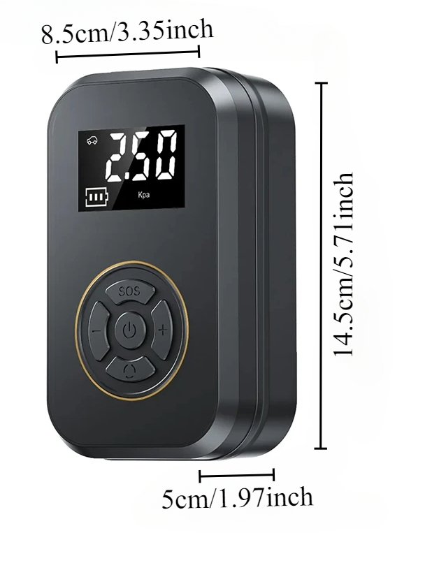 Plug - in version Car Tire Inflator, Portable Wireless Car Air Pump, Multifunctional Emergency Mobile Phone Power Bank, Tire Inflator , emergency air supply device