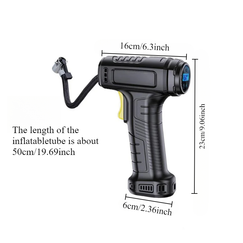 120W Handheld Air Compressor Wireless Without any battery Inflatable Pump Portable Air Pump Tire Inflator Digital for Car