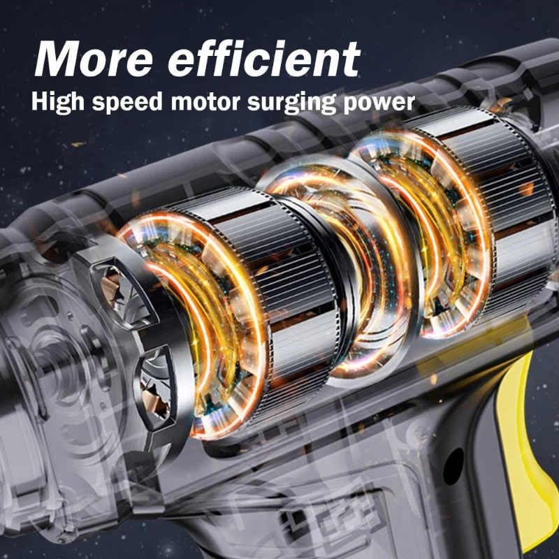 120W Handheld Air Compressor Wireless/Wired Without any battery Inflatable Pump Portable Air Pump Tire Inflator Digital for Car