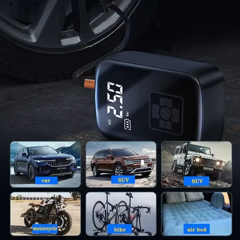 Wireless/wired Car Air Compressor Air Pump Electric Tire Inflator Pump for Motorcycle Bicycle Boat AUTO Tyre Balls Inflatable