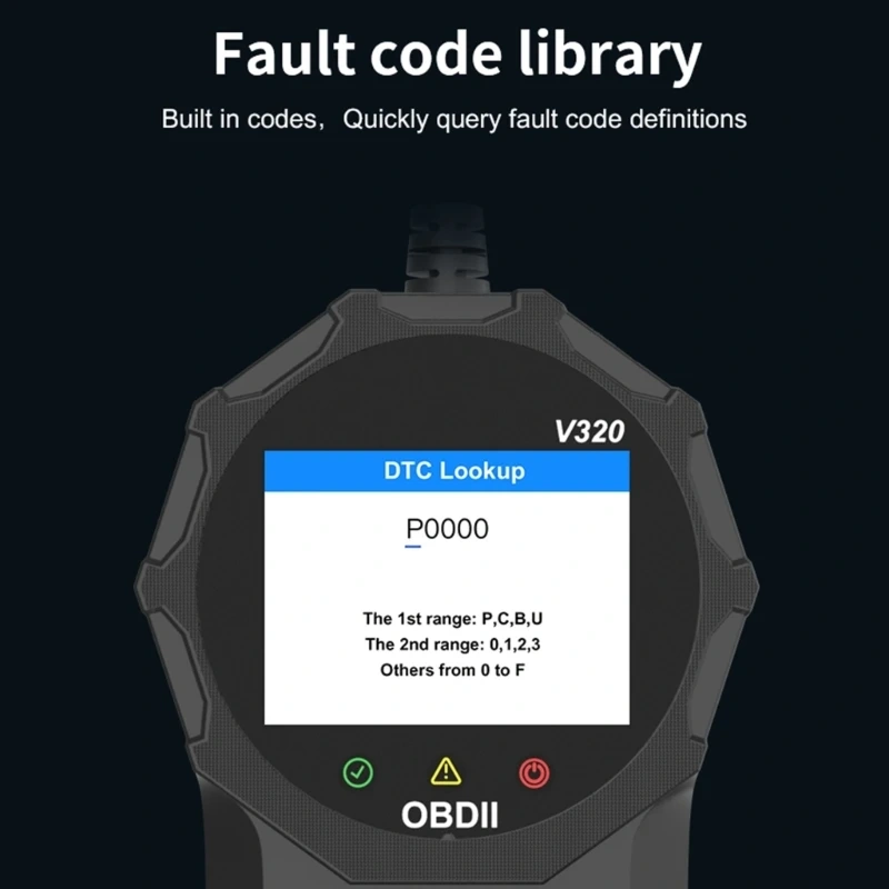 2.8'' Color Display OBDII Scanner Diagnostic Tool OBDII/EOBD Scan Tool Freeze Frame Engine Fault Code Reader D7YA