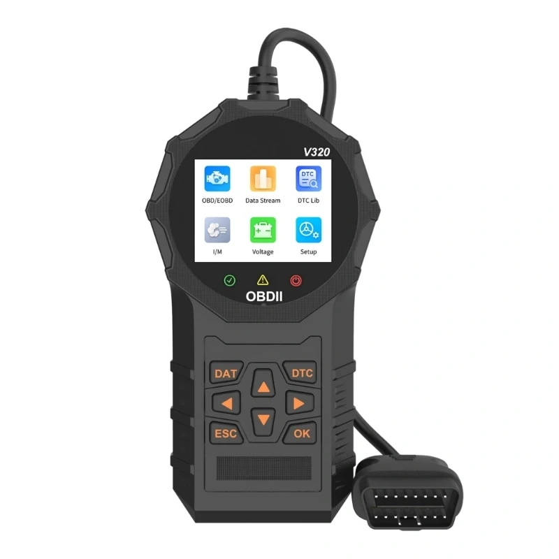 2.8'' Color Display OBDII Scanner Diagnostic Tool OBDII/EOBD Scan Tool Freeze Frame Engine Fault Code Reader D7YA