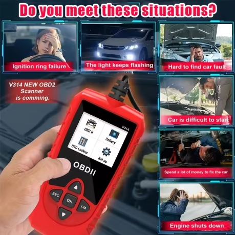 Universal Detection Automotive Fault Detector Onboard Code Reading Card Car OBDII Scanner Reader Automotive Diagnostic Tool V314