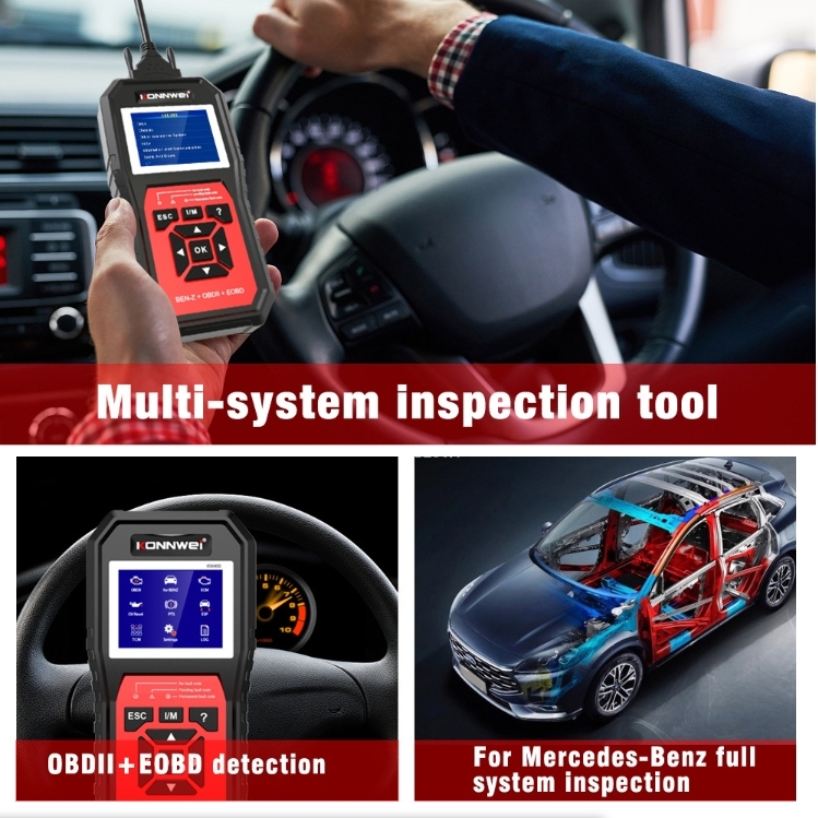 KONNWEI KW460 Obd2 Scanner for  Mercedes-Benz ABS Airbag Oil ABS EPB DPF SRS TPMS Reset Full Systems Diagnostic Tool W212 Benz