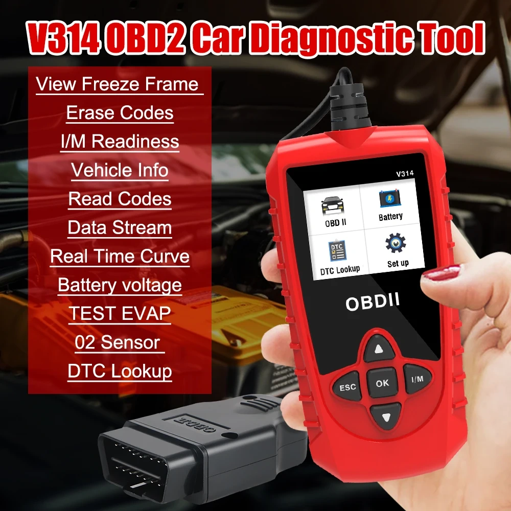 Universal Detection Automotive Fault Detector Onboard Code Reading Card Car OBDII Scanner Reader Automotive Diagnostic Tool V314