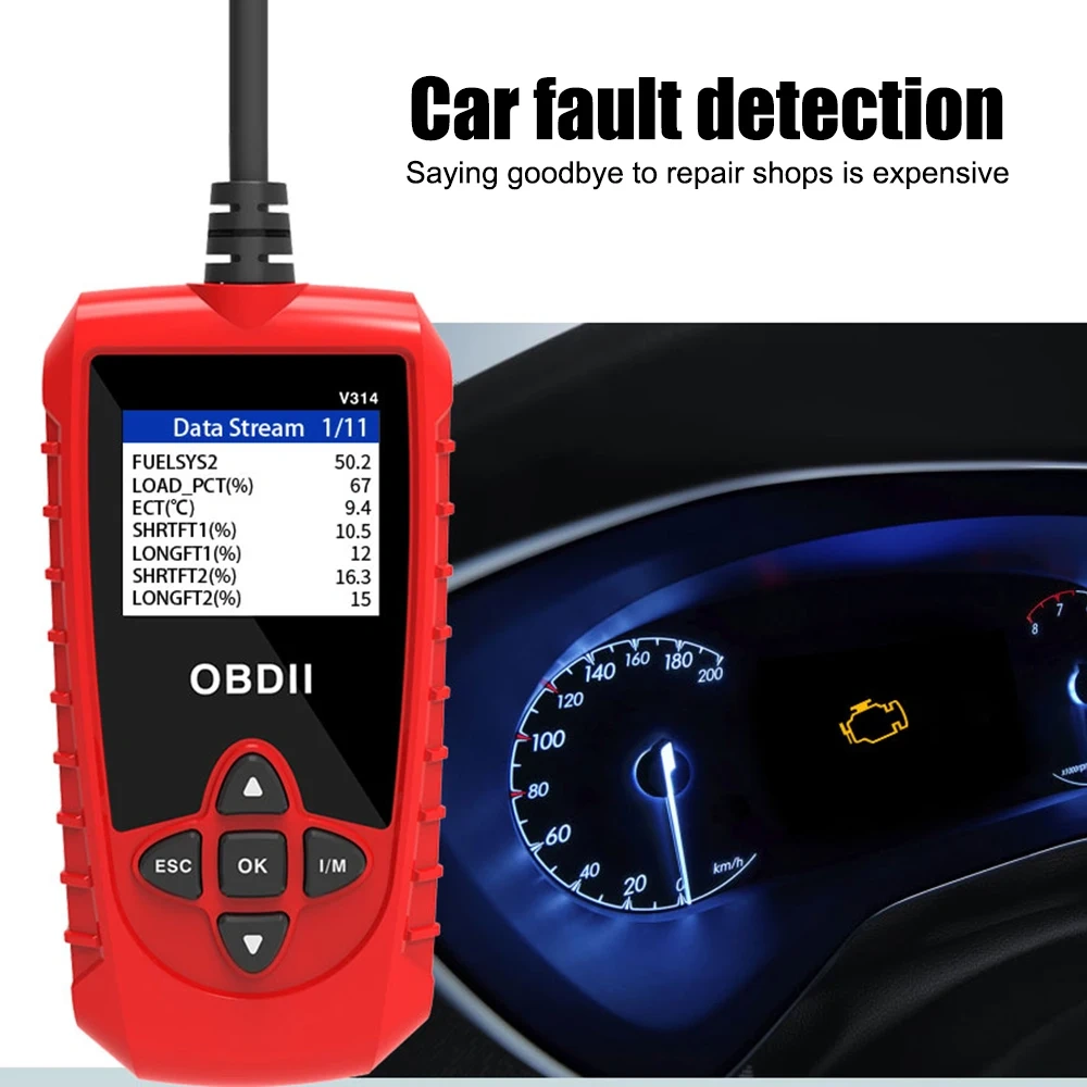 Universal Detection Automotive Fault Detector Onboard Code Reading Card Car OBDII Scanner Reader Automotive Diagnostic Tool V314