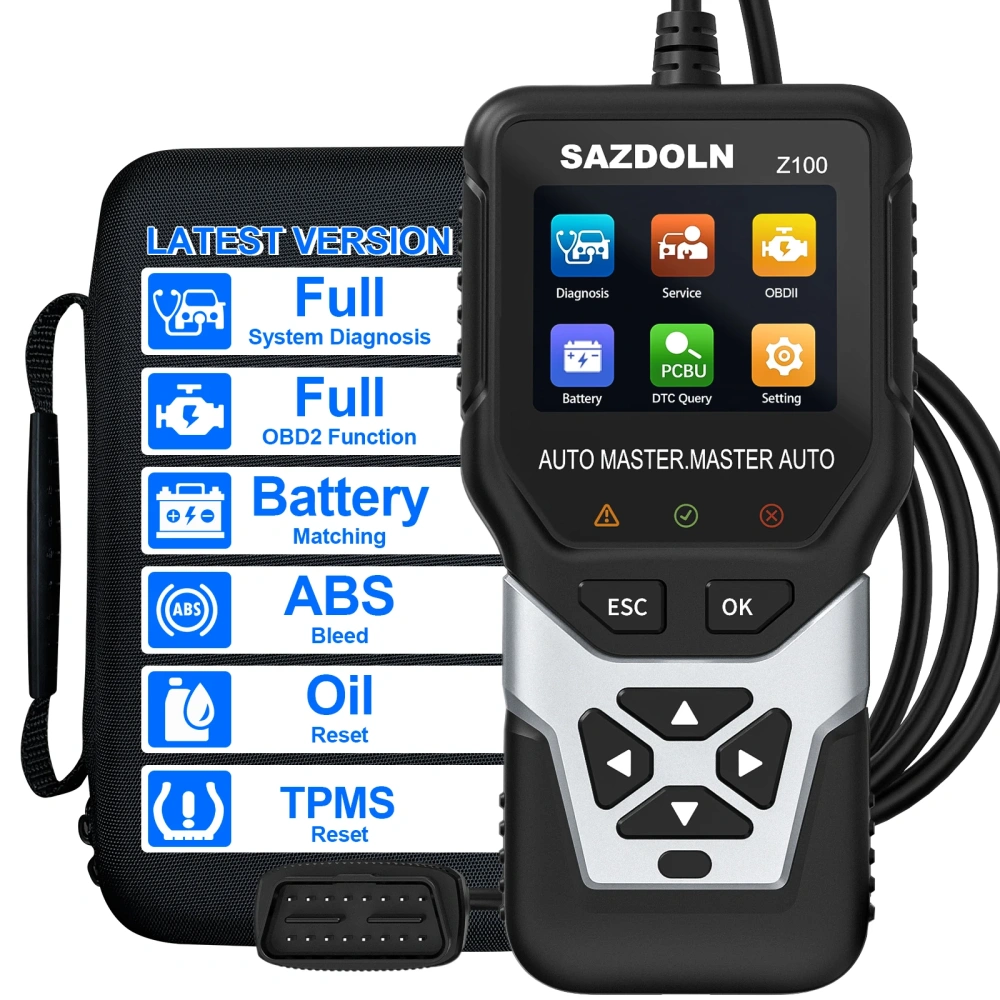 Humzor H100 OBD2-Scanner-BMW for Full System Car Diagnostic Tools, Check Engine Car Code Readers, with Battery Registration Tool