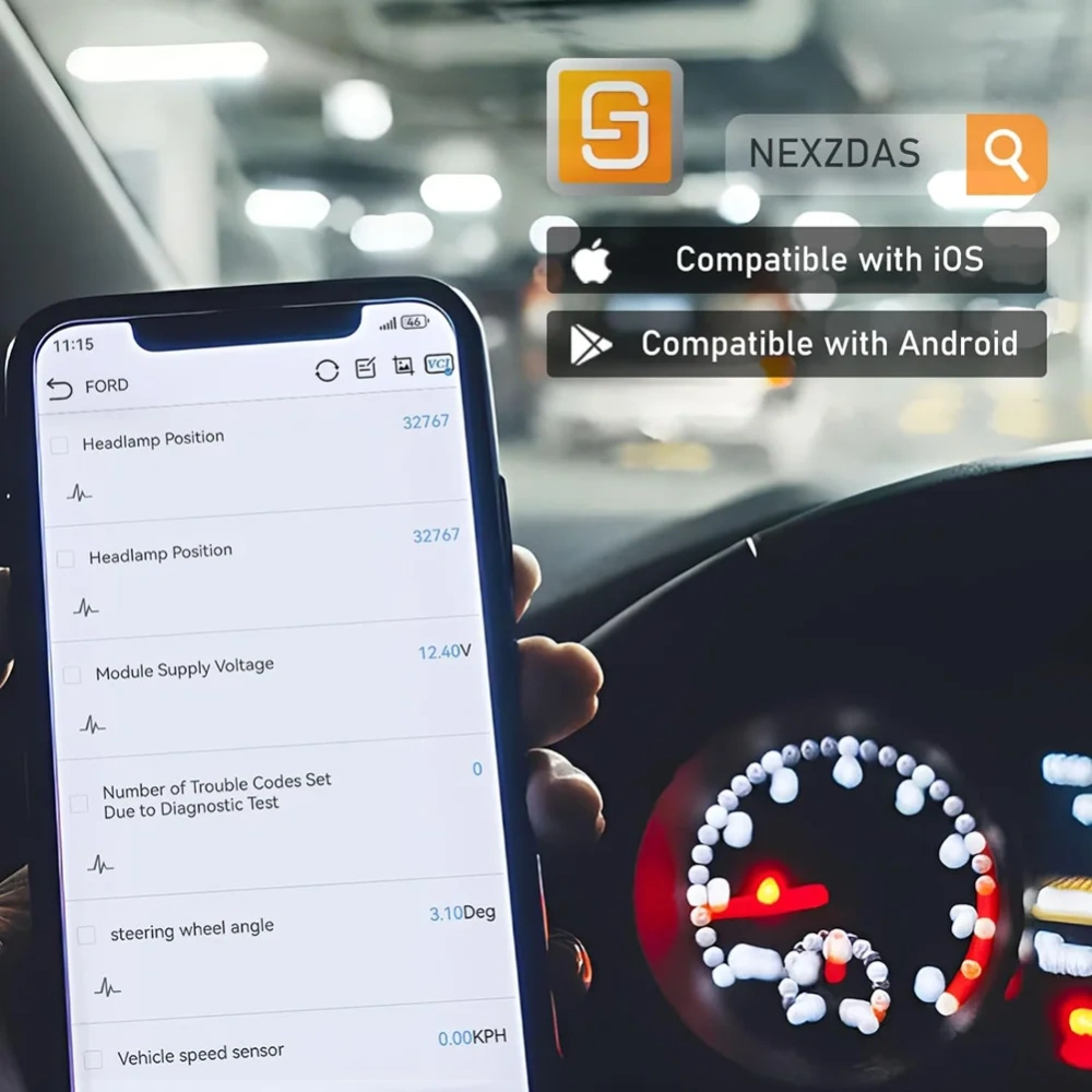 HUMZOR Z100 Full System Car Code Reader Diagnostic Can Tool   BlueTooth V5.2 OBD2 Scanner With 9+ Reset Functions/Bidirectional