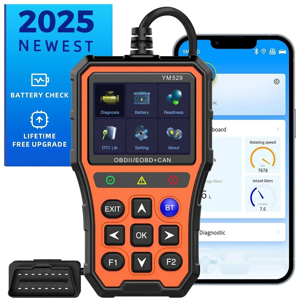 OBD2 Engine Code Reader For APP Scanner Automotive Diagnostic Scanner Battery Life Check and Evaluation Car Diagnostic Tool