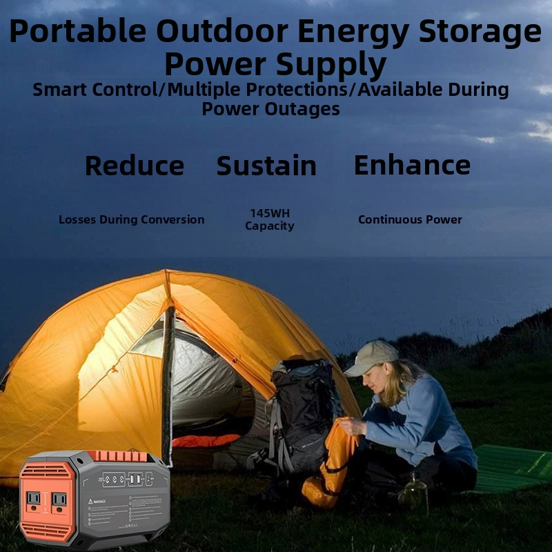 A1 200W Home Use Portable Power Station Lithium Ion Battery Rechargeable Emergency Solar Generators for Outdoor Camping