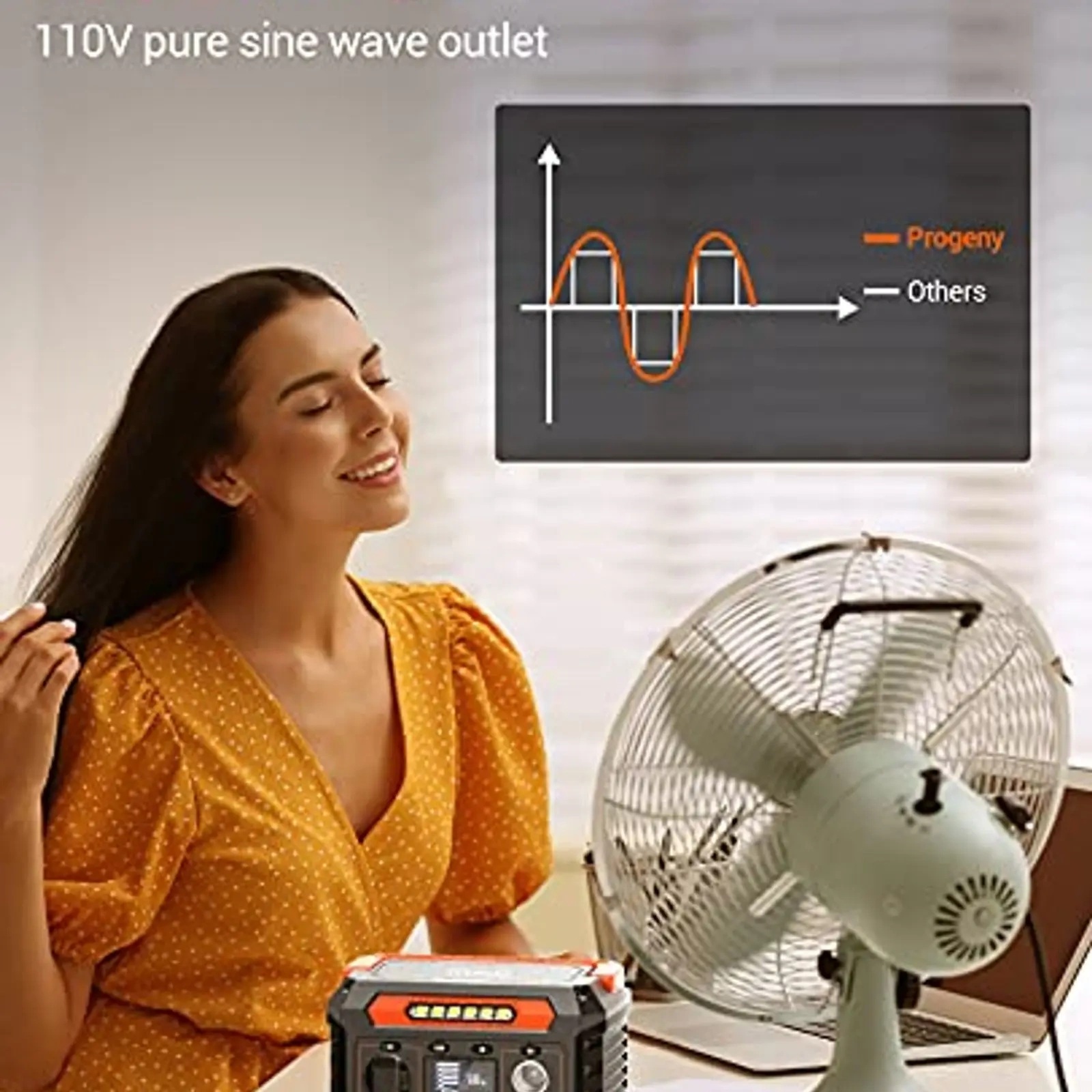 300W Portable Power Station 299Wh/80818mAh Solar Generator, Pass-Through Charging Backup Battery with AC Outlet Pure Sine Wave,