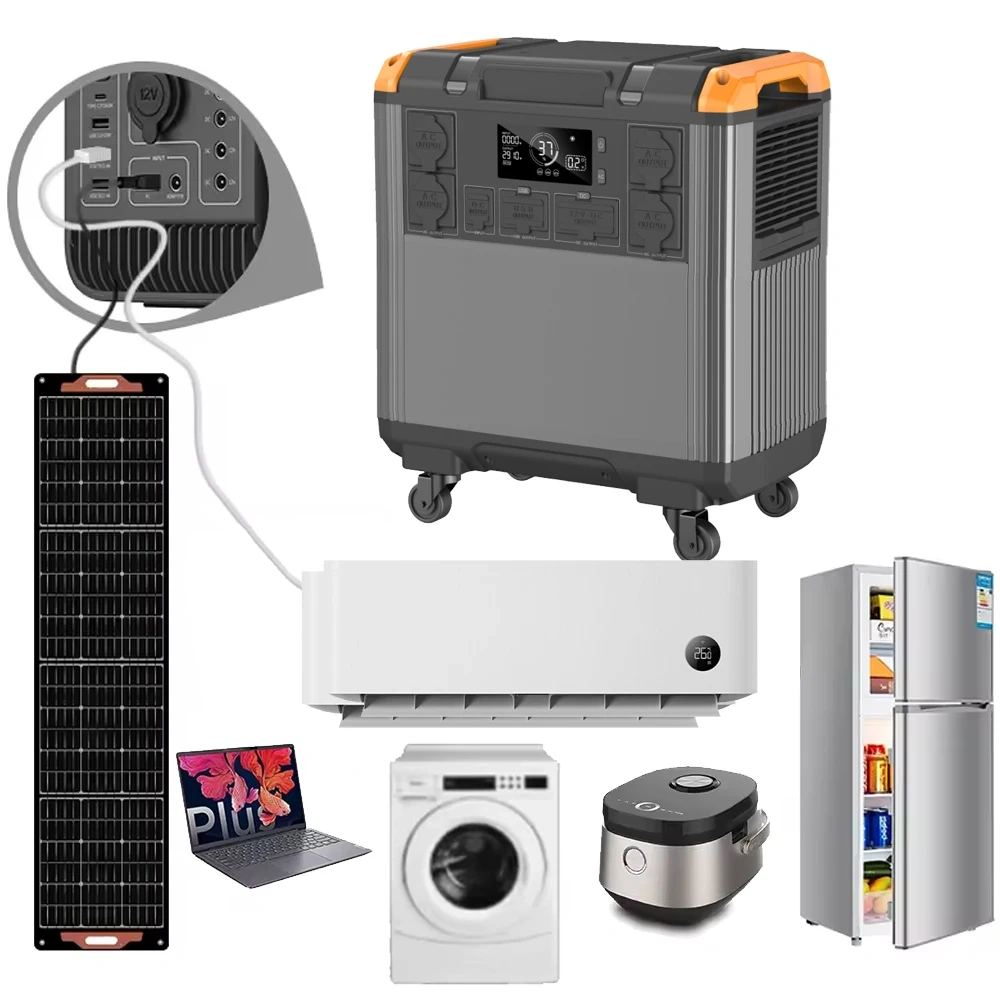 Big Capacity T50 Portable Power Station 5000w Solar Generator 5376wh Lifepo4 Battery 1200w Mppt Home Energy Storage System