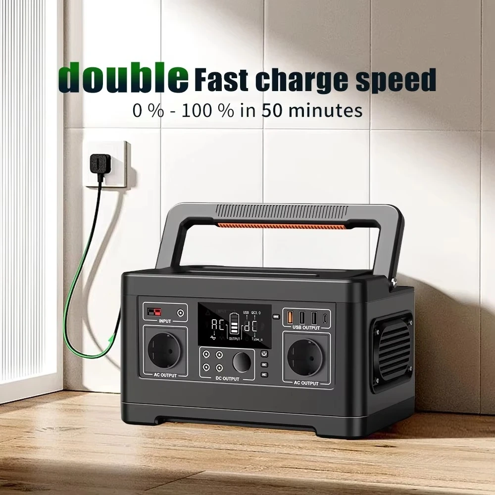 A5 500W solar power station backup 520Wh 12v portable home camping lithium battery generator fast charging
