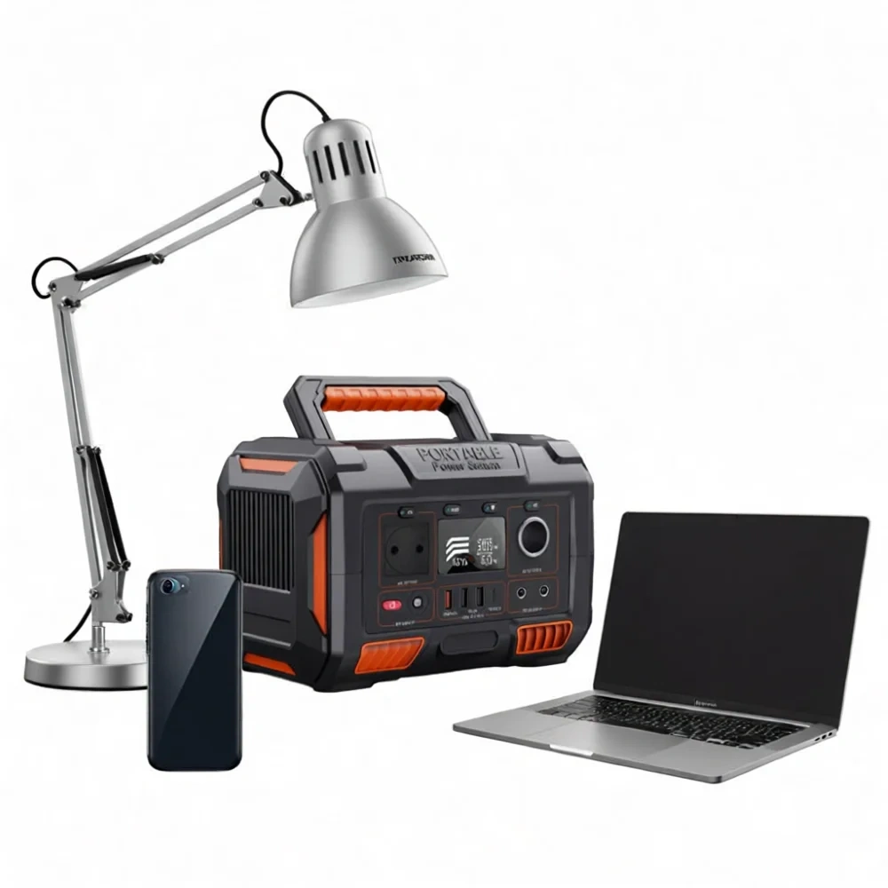 300W 270Wh Portable Solar Power Station With Jump Starter & Cigar Lighter US Standard Socket Energy Storage for RV