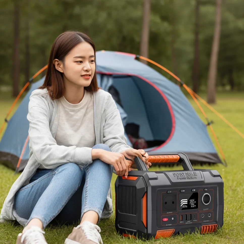 300W 270Wh Portable Solar Power Station With Jump Starter & Cigar Lighter US Standard Socket Energy Storage for RV
