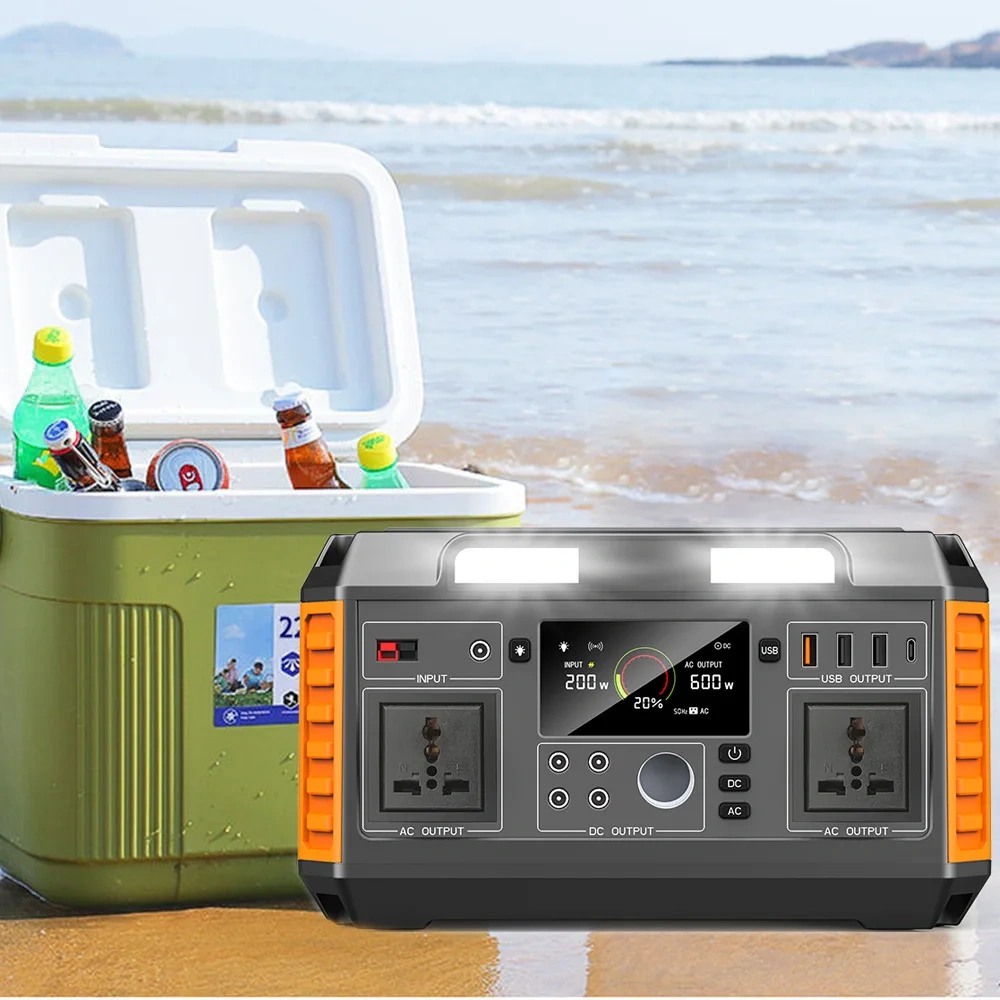 600W Portable Solar Power Station Outdoor Mobile Energy Storage 520wh Lithium Ion Battery MPPT Controller Car For Home Use