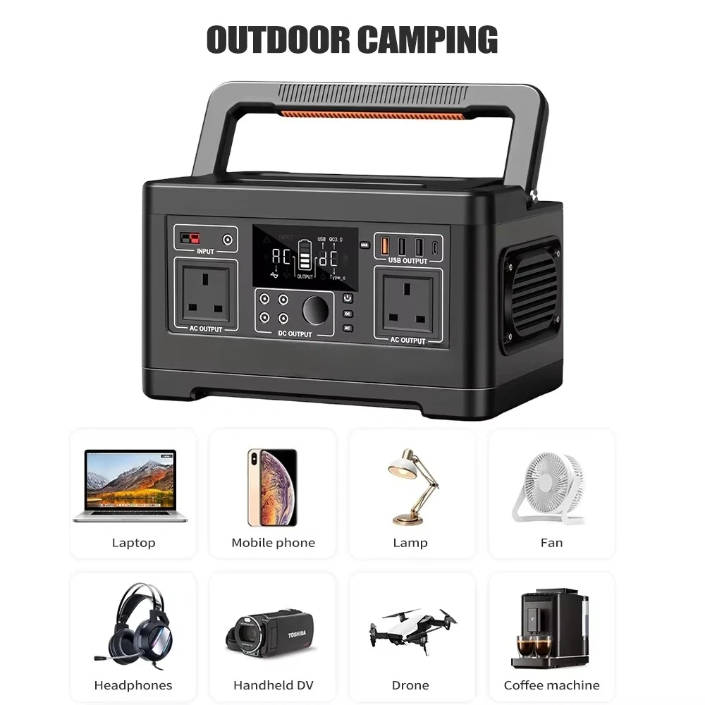 A5 500W solar power station backup 520Wh 12v portable home camping lithium battery generator fast charging
