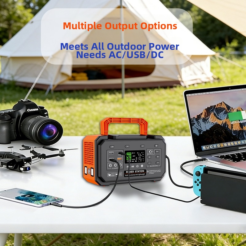 300W 270Wh Portable Outdoor Power Station | Charging & Air Inflation&Lighting | Multi-Output Ports