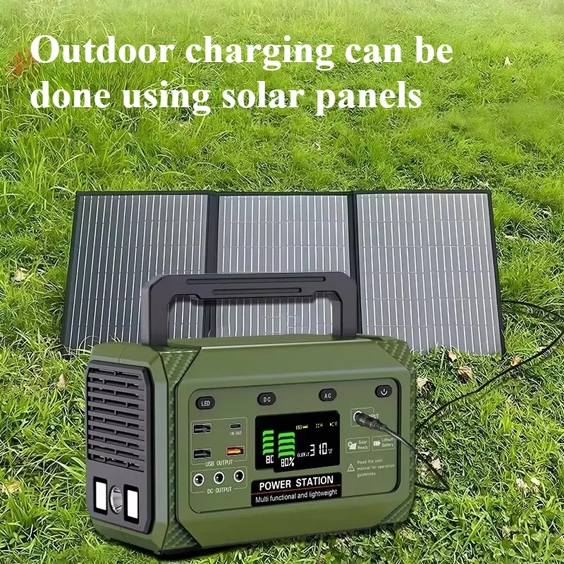 New Outdoor 300W Portable Power Station Energy Storage Lithium Battery Cells Household Emergency Photovoltaic Power Portable