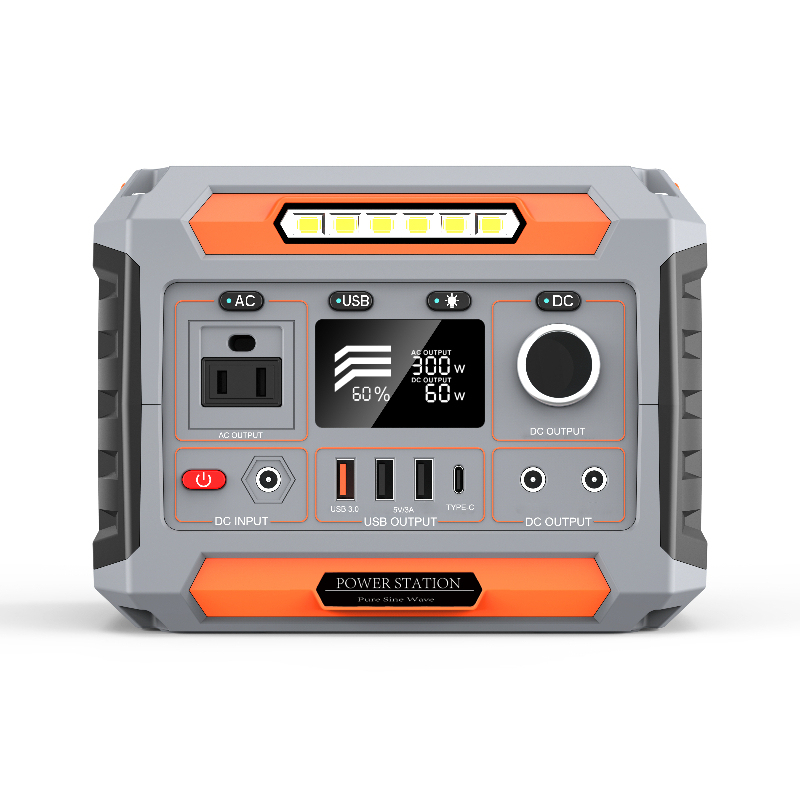 300W Portable Power Station 270Wh/72800mAh Solar Generator, Pass-Through Charging Backup Battery with AC Outlet Pure Sine Wave
