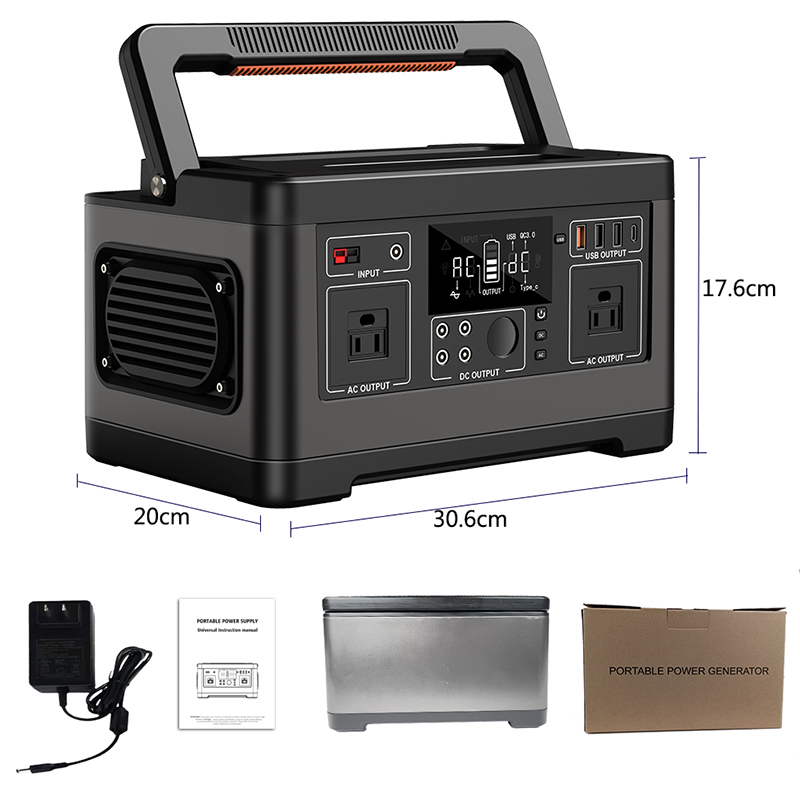 A5 500W solar power station backup 520Wh 12v portable home camping lithium battery generator fast charging