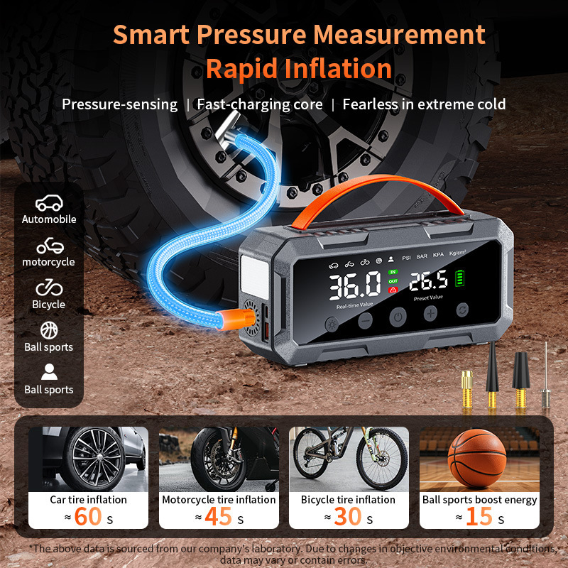 Private mold dual 25-cylinder 8000A car emergency jump starter, electric air pump all-in-one machine