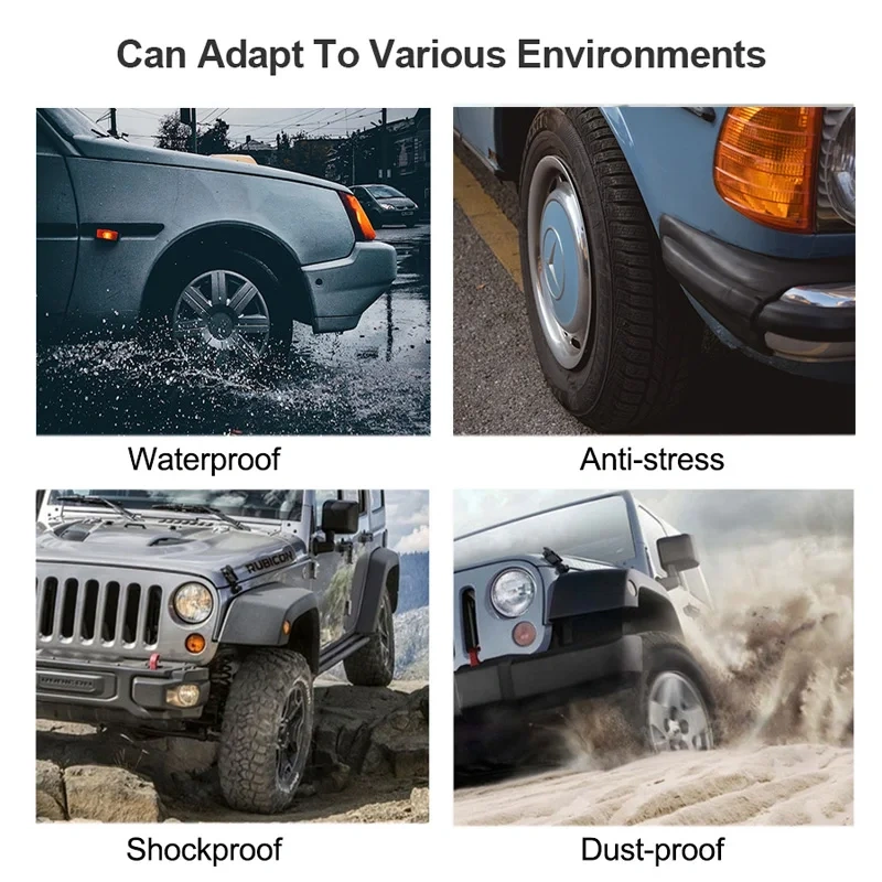 Yangood TPMS Car Tire Pressure Warning Alarm Digital Colorful Display USB Solar Charging 4 Built-in&External Sensors Waterproof