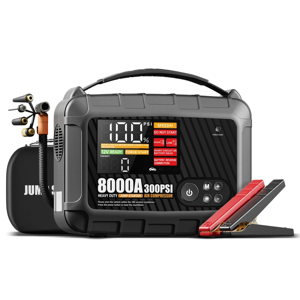 Professional Heavy Duty Car 8000A Jump Starter Powerful Car 12V Car Battery Starter Booster Starting Device