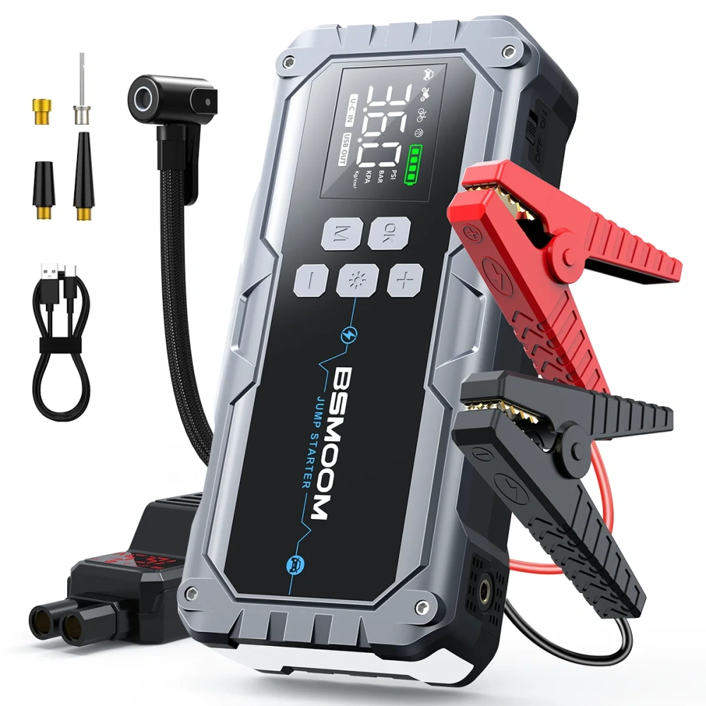 Car Jump Starter 26800mAh Power Bank Portable Air Compressor 12V Starting Device for Car Battery Emergency Starter