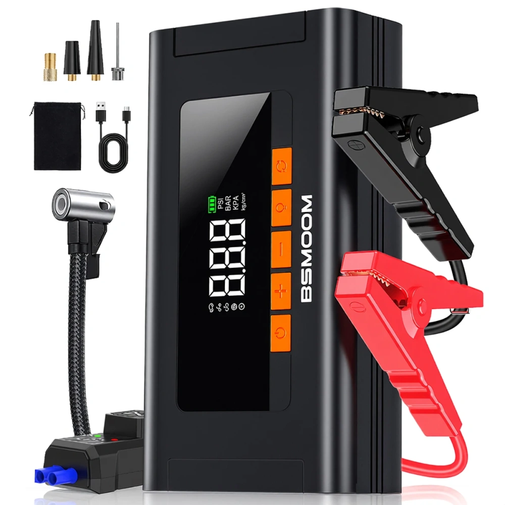Car Jump Starter 26800mAh Power Bank Portable Air Compressor 12V Starting Device for Car Battery Emergency Starter